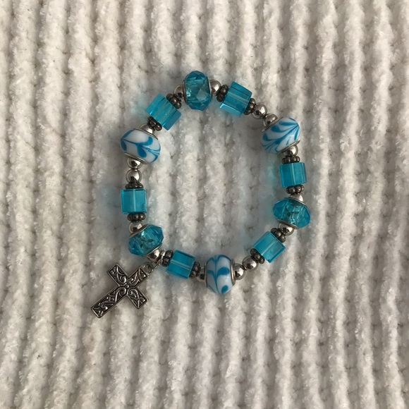 Cross Beaded Charm Bracelet - Picture 2 of 4